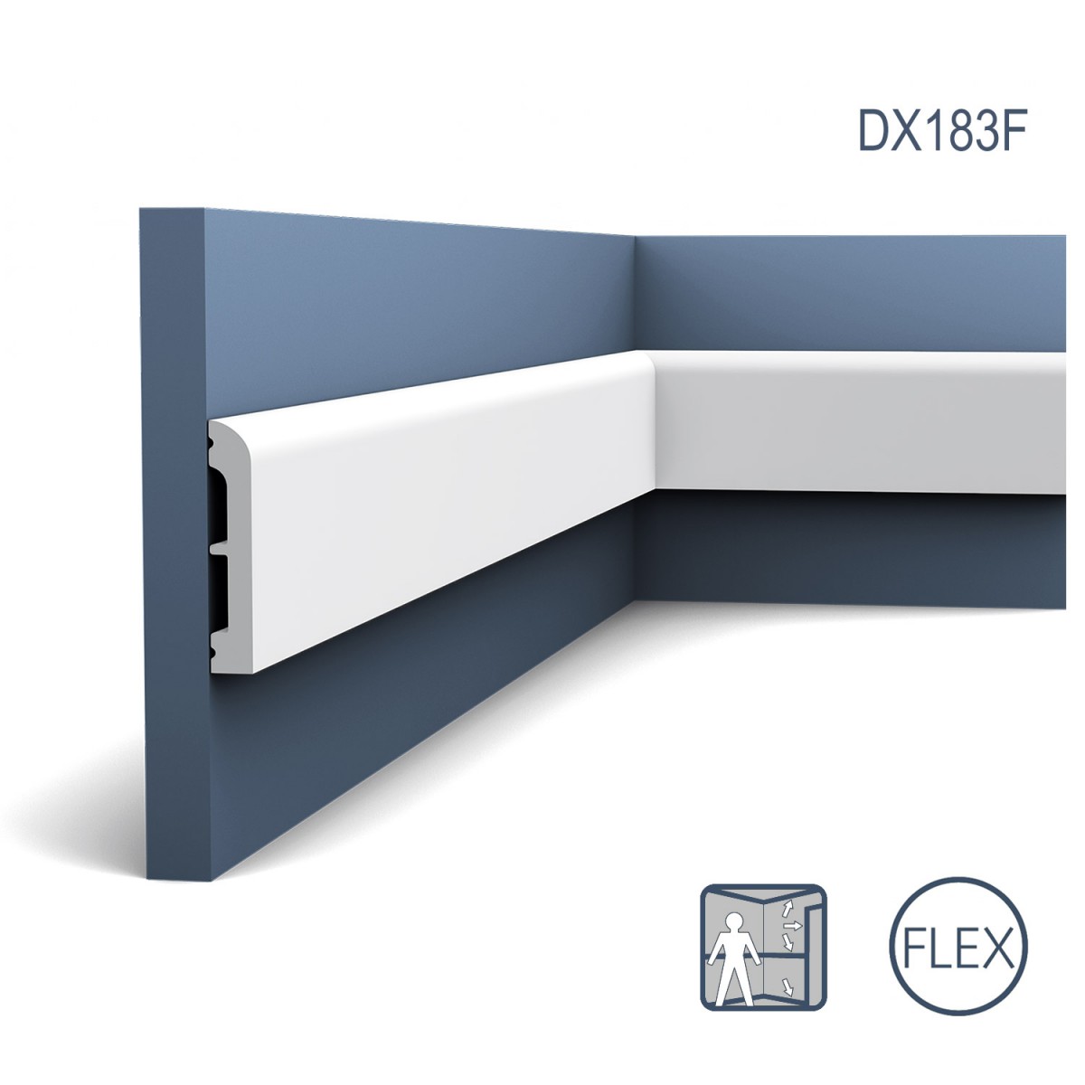 Plinta Flex Axxent SX183F, Dimensiuni: 200 X 1.3 X 7.5 cm, Orac Decor, Plinte decorative 
