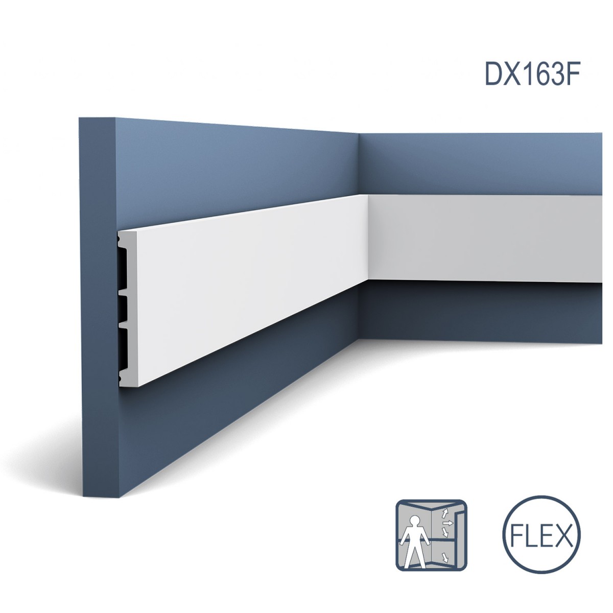 Plinta Flex Axxent SX163F, Dimensiuni: 200 X 1.3 X 10.2 cm, Orac Decor, Plinte decorative 