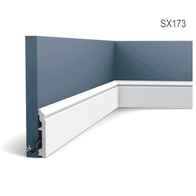 Plinta Axxent SX173, Dimensiuni: 200 X 1.6 X 10 cm, Orac Decor, Plinte decorative 