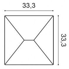 Panou decorativ W106, 33.3 X 33.3 X 2.9 cm, Orac Decor