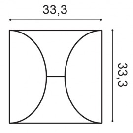 Panou decorativ W107, 33.3 X 33.3 X 2.9 cm, Orac Decor