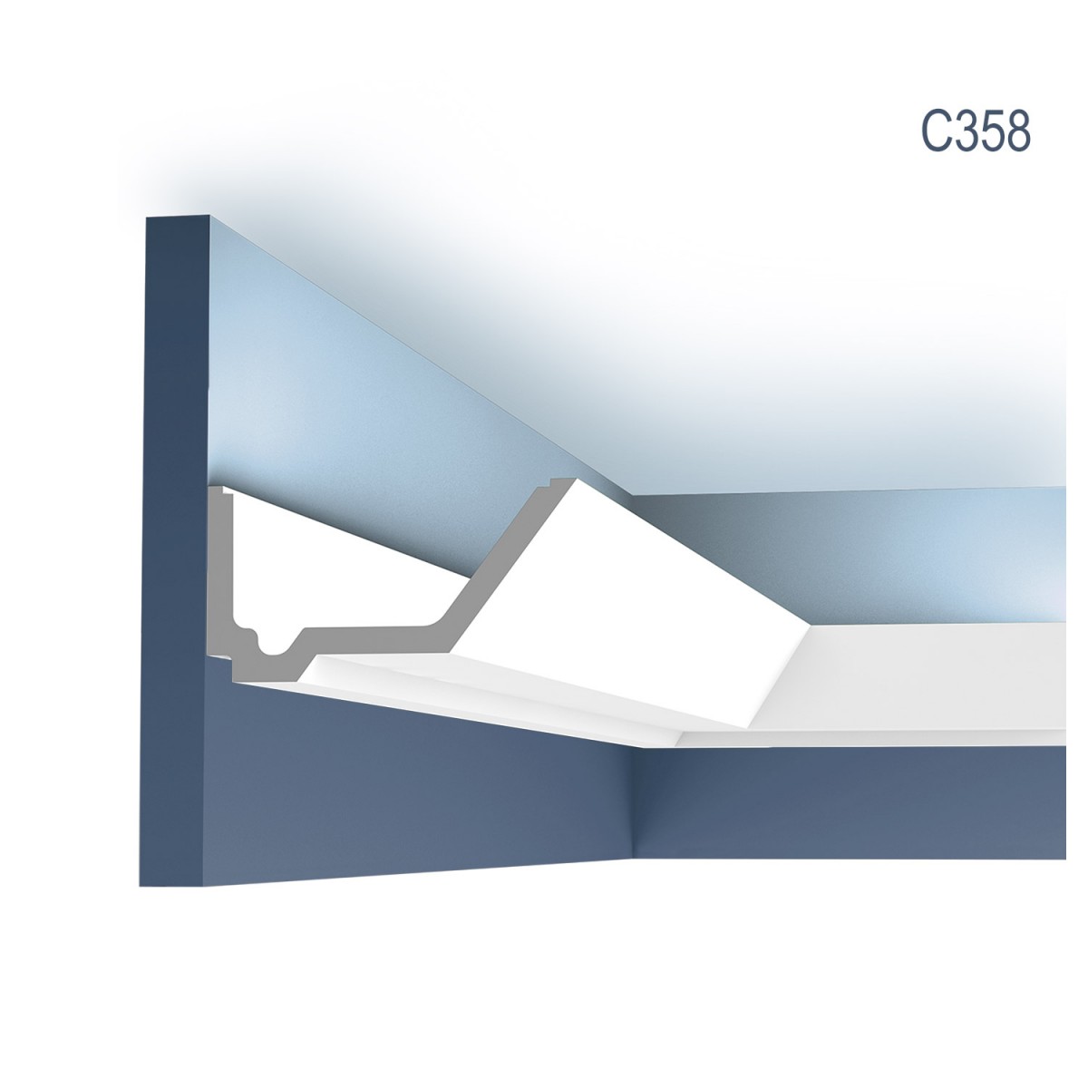 Scafe tavan (iluminat indirect, LED) Orac Decor ORC-C358, material: PUROTOUCH®