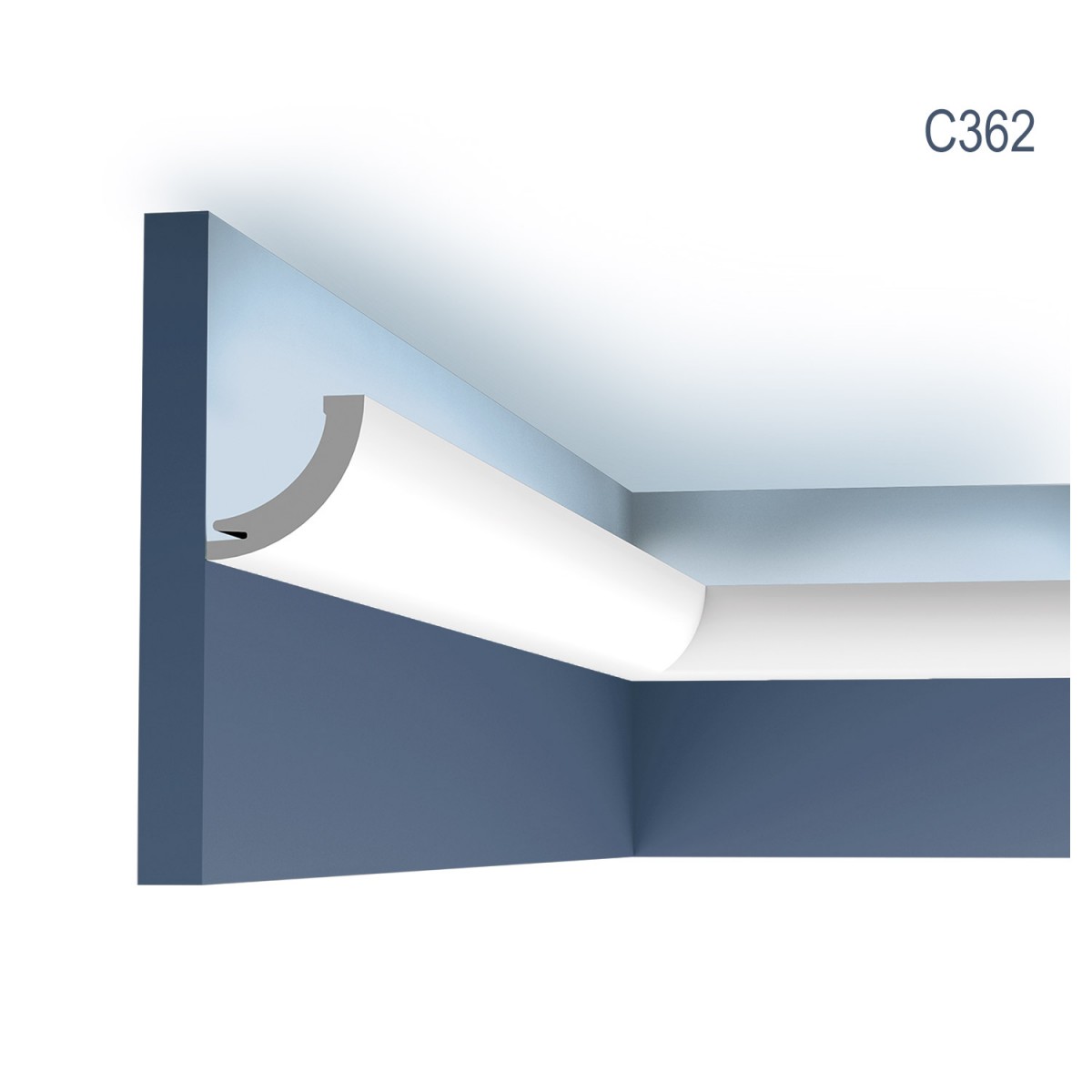 Scafe tavan (iluminat indirect, LED) Orac Decor ORC-C362, material: PUROTOUCH®
