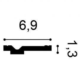 Cornisa Axxent CX161, Dimensiuni: 200 X 1.3 X 6.9 cm, Orac Decor