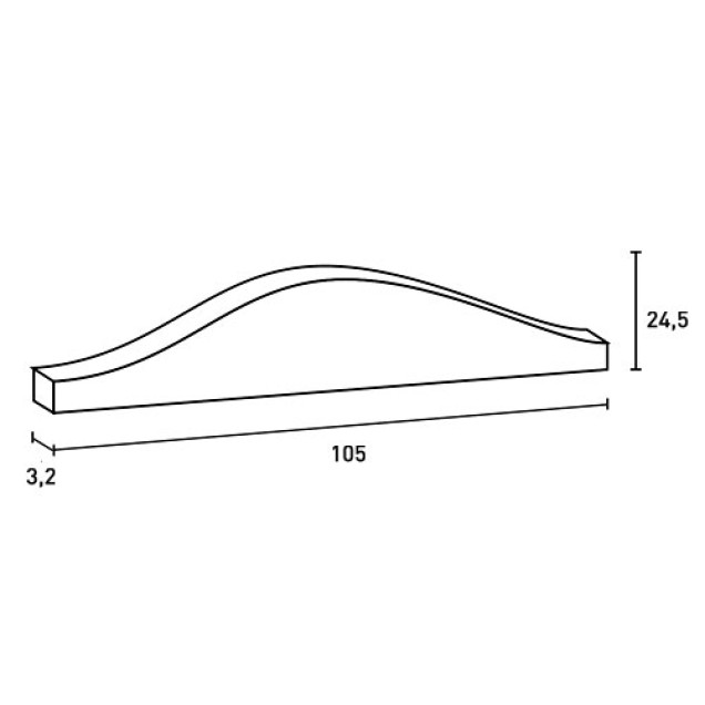 Element decorativ model D170 alb