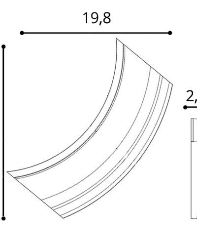 Coltar decorativ pentru brauri, dimensiuni 19.8 X 11 X 2.6 cm