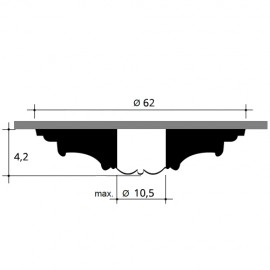 Rozeta Luxxus R77, Dimensiuni: diam. 62 cm (H: 4,3 cm), Orac Decor