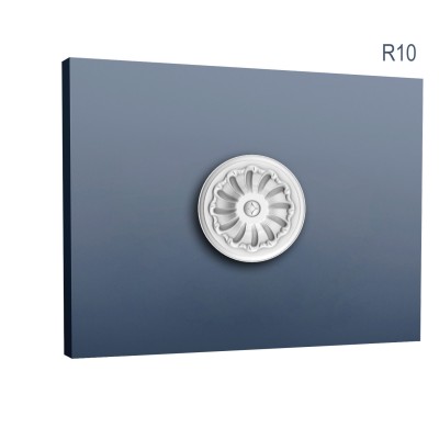 Rozetă decorativă albă, diametru 15 cm