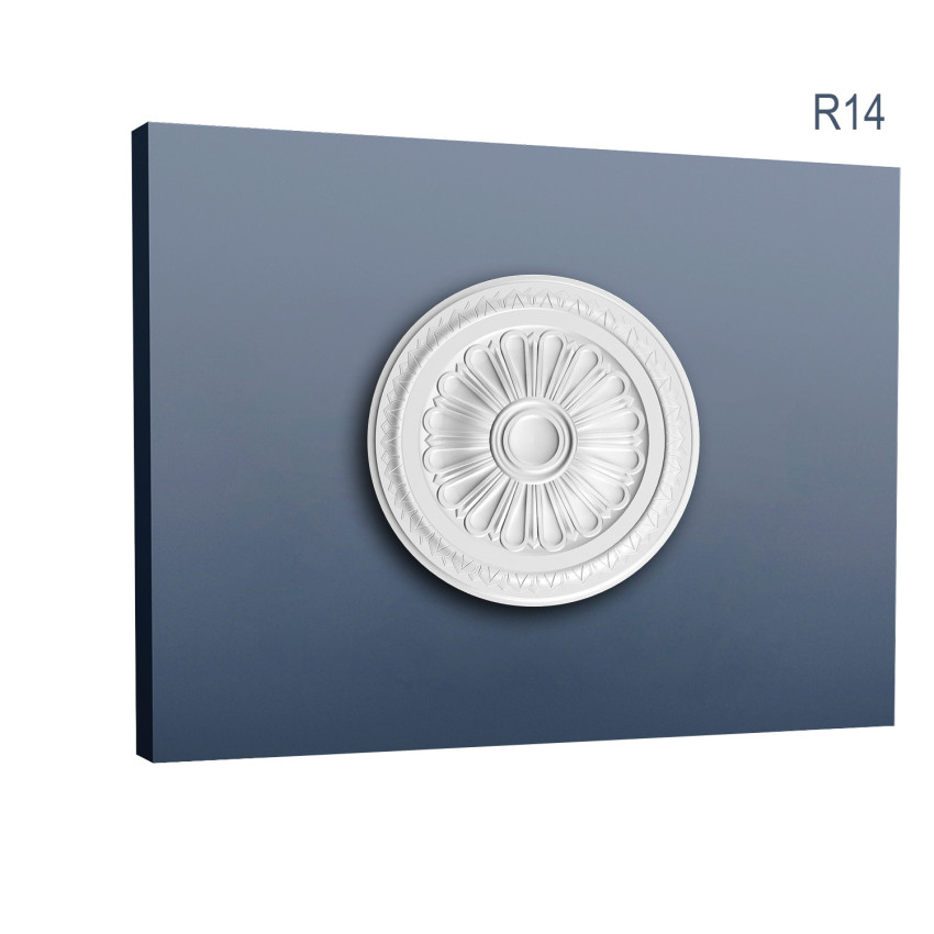 Rozeta decorativa alba pentru tavan