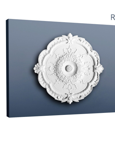 Rozeta decorativa alba cu design floral