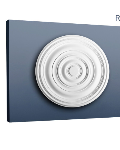 Rozeta decorativa alba cu design circular