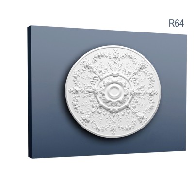 Rozeta decorativa alba cu design floral