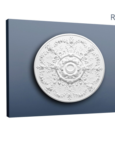 Rozeta decorativa alba cu design floral