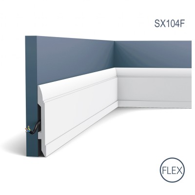 Plinta Flex Luxxus SX104F, Dimensiuni: 200 X 14.8 X 1.7 cm, Orac Decor, Plinte decorative 