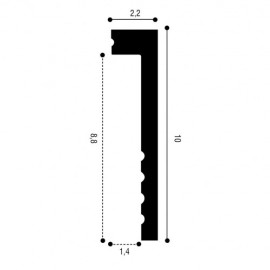 Plinta Axxent SX171, Dimensiuni: 200 X 10 X 2.2 cm, Orac Decor