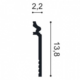 Plinta Luxxus SX186, Dimensiuni: 200 X 2.2 X 13.8 cm, Orac Decor