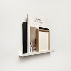 Poliță metalică simplă pentru tapet magnetic - Alb