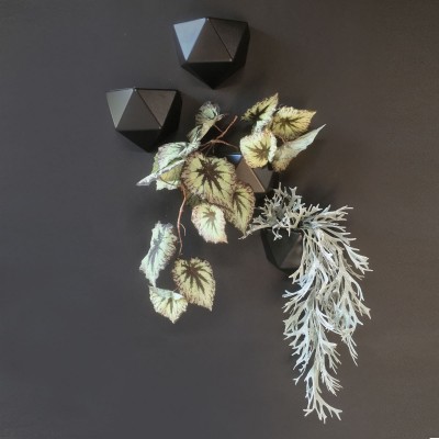 Ghiveci din plastic tapet magnetic - Negru, Accesorii și decorațiuni 