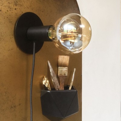 Lampă cu bec inclus pentru tapet magnetic - Negru, Accesorii și decorațiuni 