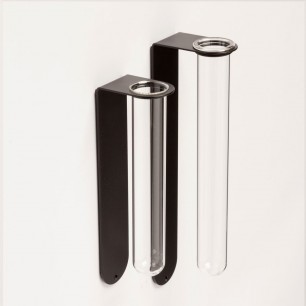 Vază magnetică, sub formă de eprubetă - Mica, Negru