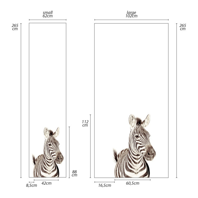 Tapet magnetic - Zebra - 62X265 cm