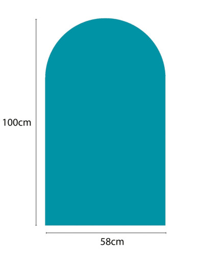 Tablă de scris magnetică autoadezivă, arcadă, albastru, 58x100 cm