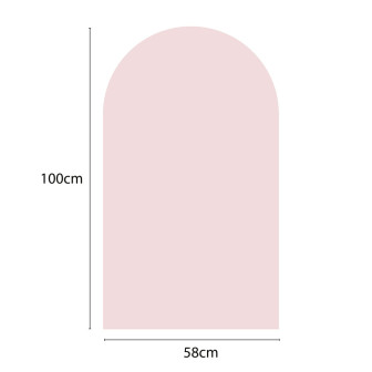 Tablă de scris magnetică autoadezivă roz în formă de arcadă, cu desene și jucării magnetice