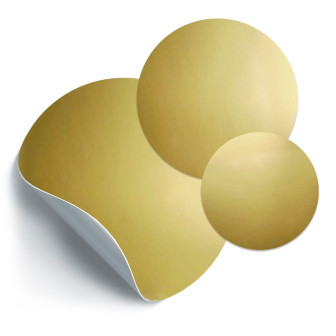 Sticker magnetic circular auriu cu fotografii