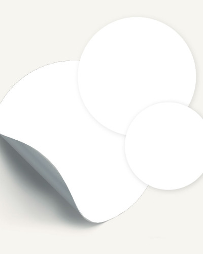 Sticker magnetic circular alb cu marker