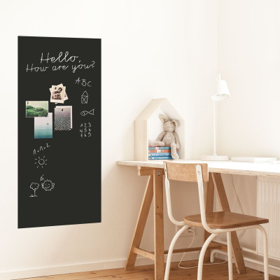 Tablă de scris magnetică autoadezivă, dreptunghiulară, 62x126 cm, montată pe perete