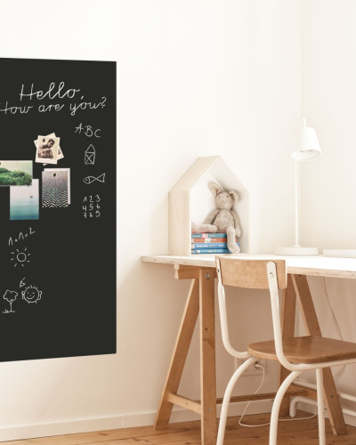 Tablă de scris magnetică autoadezivă, dreptunghiulară, 62x126 cm, montată pe perete