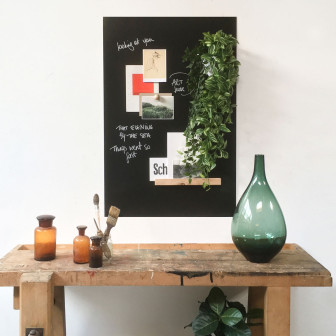 Tablă de scris magnetică autoadezivă dreptunghiulară 62x90 cm, cu notițe și decorațiuni