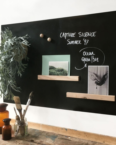 Tablă de scris magnetică autoadezivă dreptunghiulară 62x90 cm, cu notițe și decorațiuni