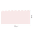 Tablă de scris magnetică autoadezivă, margini ondulate, roz, 58x120 cm