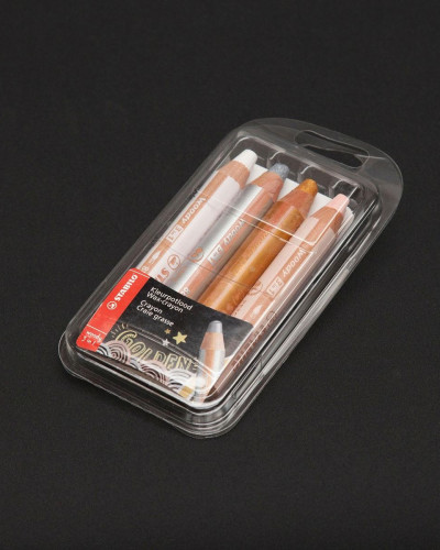 Set de 4 markere metalice într-o ambalaj transparent