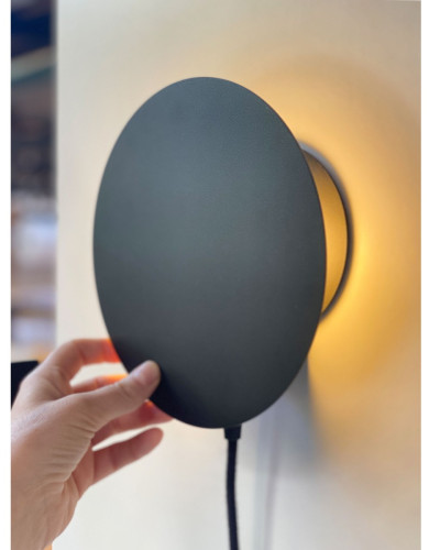 Lampă magnetică de perete neagră, design modern