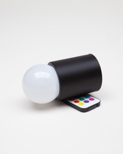Lampă magnetică wireless / Suport de bec din printat 3D - Negru