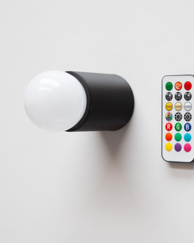 Lampă magnetică wireless cu suport de bec printat 3D, negru
