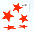 Magneți în forma de stea - set de 5 buc, portocaliu fluorescent