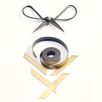 Bandă magnetică Washi aurie cu foarfecă