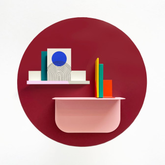 Sticker magnetic rotund, vișiniu, 60cm