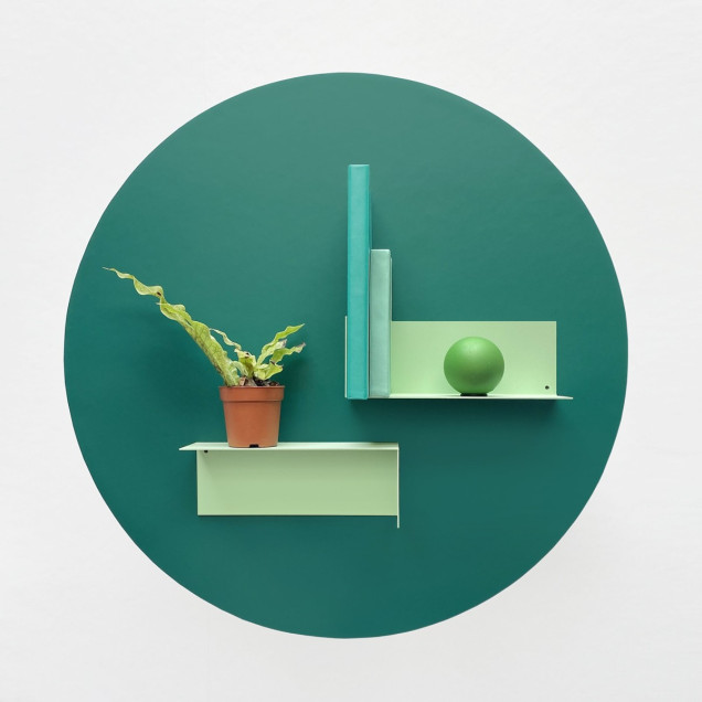 Sticker magnetic rotund, verde pădure, 60cm, decorativ