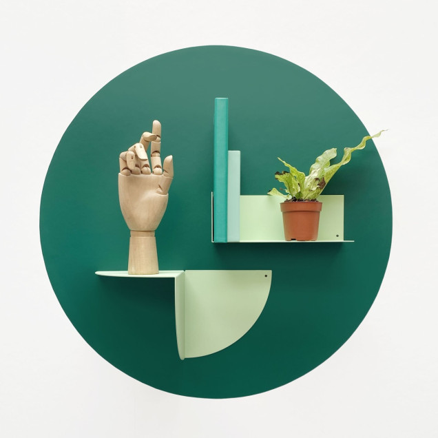 Sticker magnetic rotund, verde pădure, 60cm, decorativ