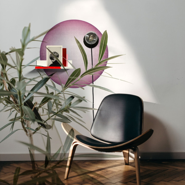 Sticker magnetic decorativ mov cu flori