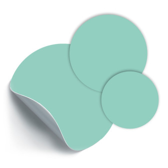 Sticker magnetic circular, menta, set de 3 bucăți