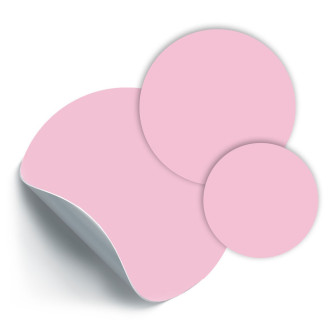 Sticker magnetic circular, roz, set de 3 bucăți pe perete