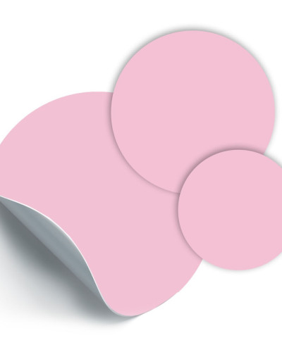 Sticker magnetic circular, roz, set de 3 bucăți pe perete
