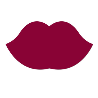 Sticker magnetic în formă de buze, vișiniu