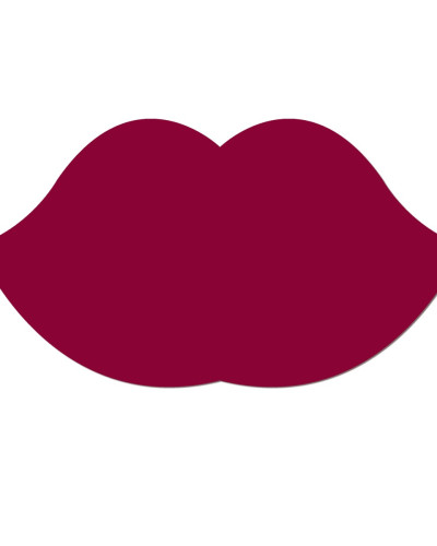 Sticker magnetic în formă de buze, vișiniu