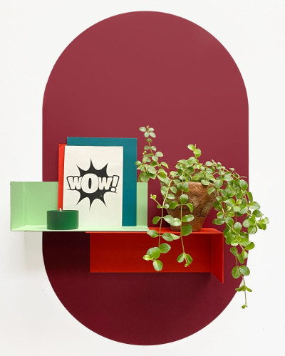 Sticker magnetic decorativ vișiniu, 37x60cm